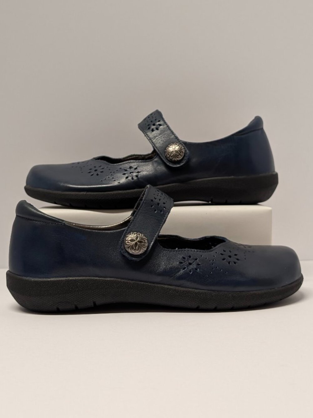 David Tate Bev Adjustable Mary-Janes in Navy - Picture 4 of 14